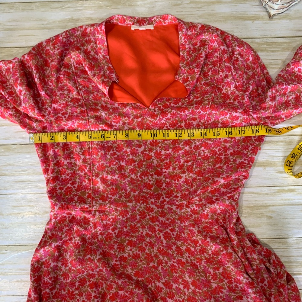 A Loves A Long Sleeve Floral Print Crepe A-Line Dress Size Medium - Picture 5 of 6